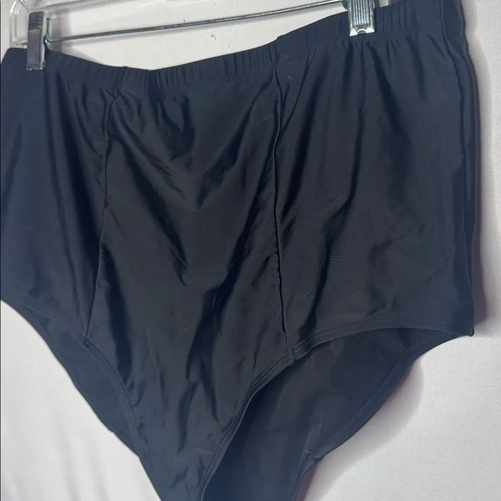 Torrid High-Waist Black Swim Bottoms. Size‎ 2X.